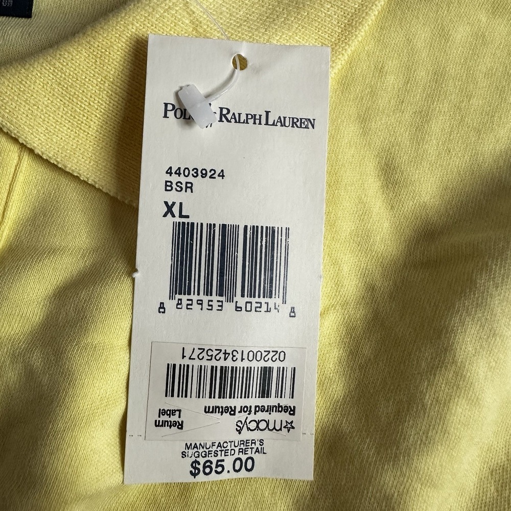 NEW Vintage Polo Ralph Lauren Shirt Mens XL Lemonade Cotton Casual Golf Summer - Picture 7 of 7